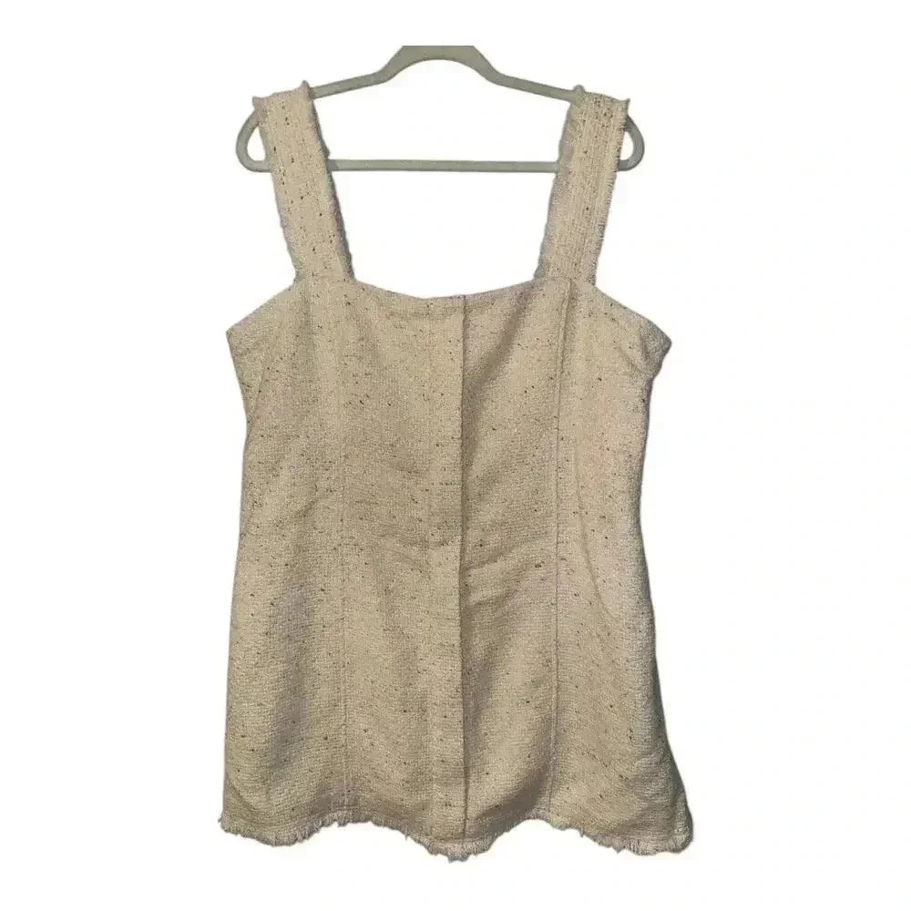 House of Harlow 1960 Cream Tweed Mini Dress, XL‎